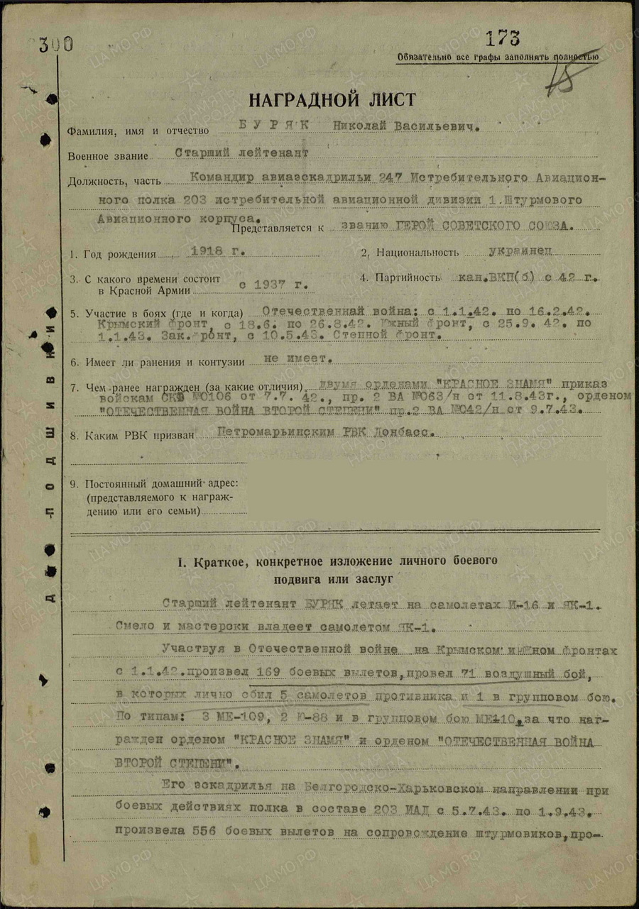 Буряк Николай Васильевич